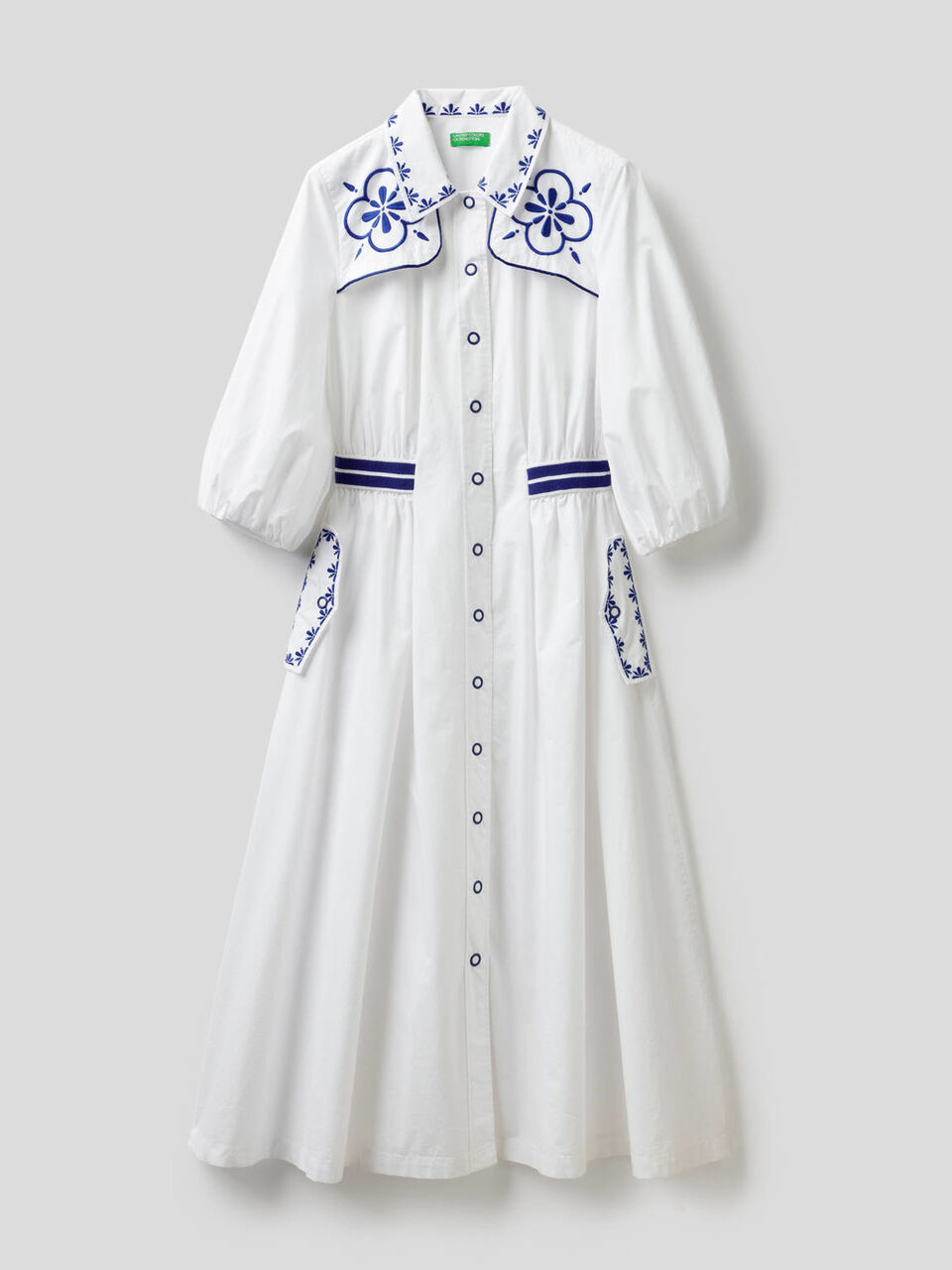 Robe chemisier avec broderies image number 1
