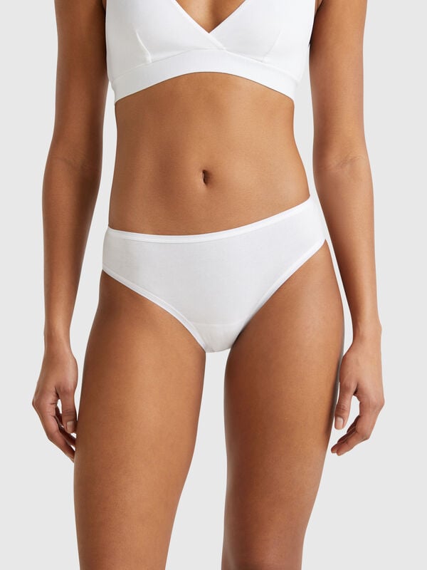 Slip basique en coton stretch Femme