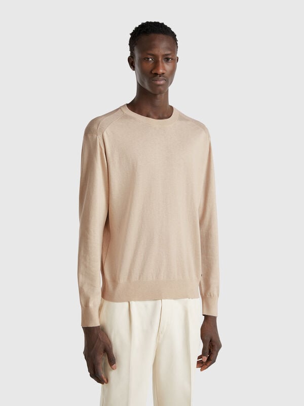 Pull en viscose et soie mélangées Homme