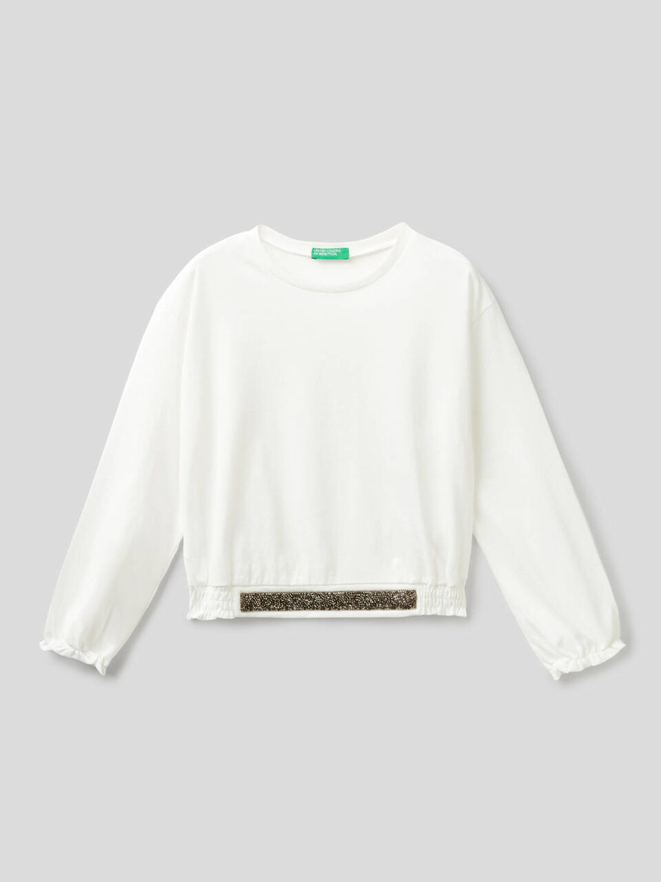T-shirt cropped avec bande brillante image number 1