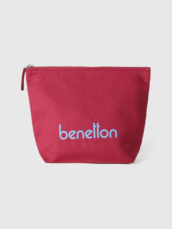 Pochette bordeaux en pur coton