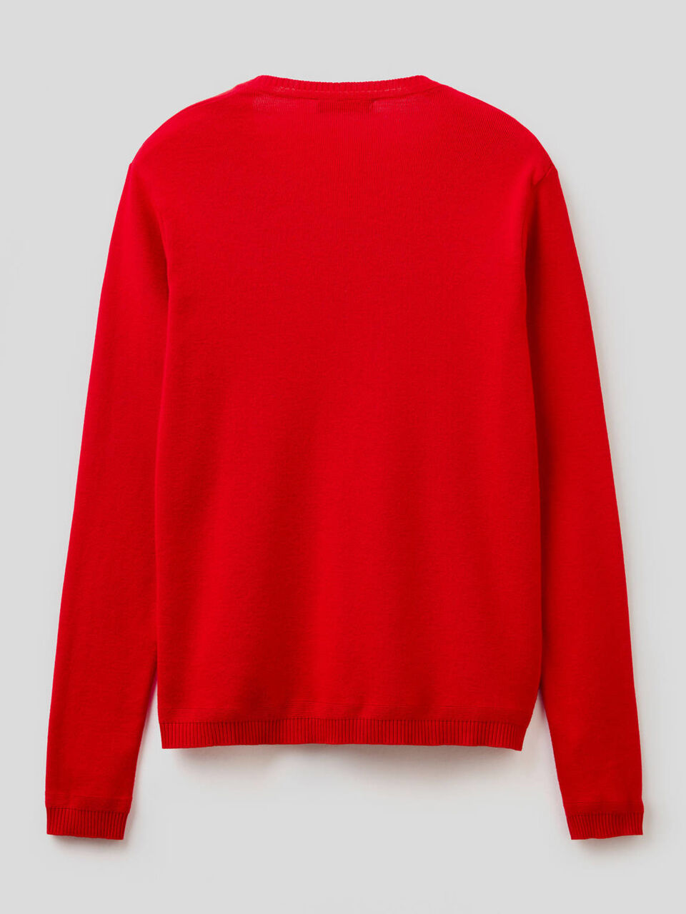 Pull en pur coton avec col en V image number 2