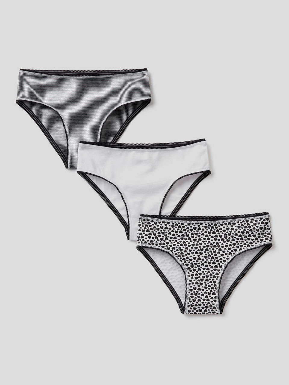 Trois slips en coton stretch image number 1