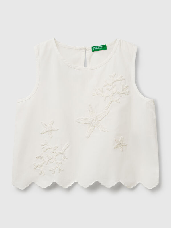 Top avec patch au crochet Filles
