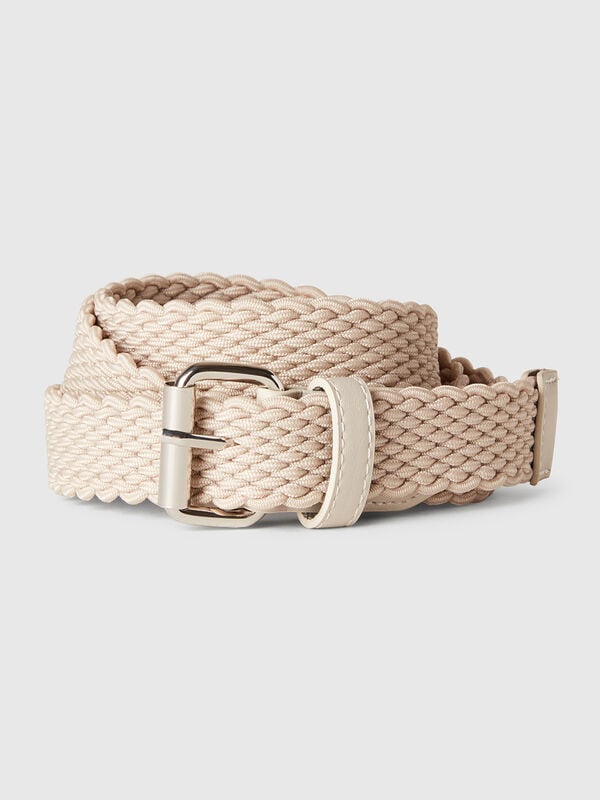 Ceinture ruban stretch beige Homme