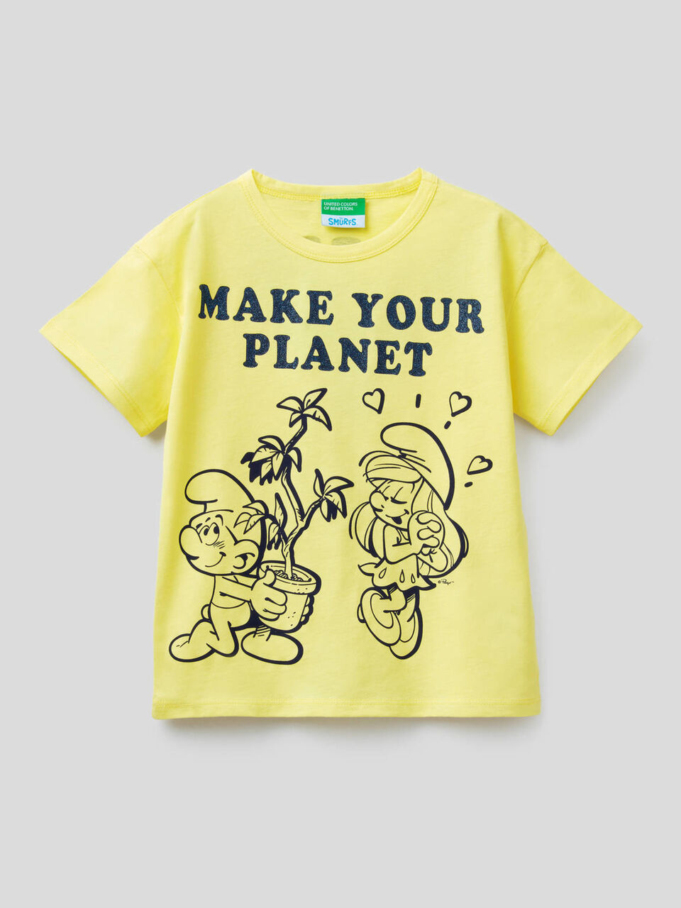 T-shirt boxy avec imprimé Les Schtroumpfs image number 1