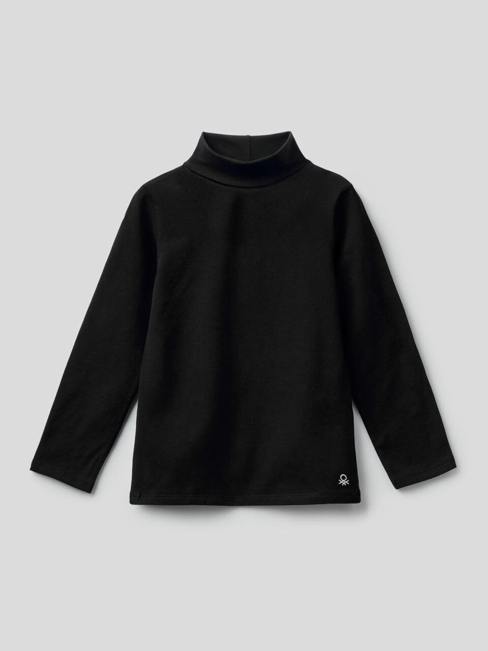 T-shirt en coton stretch avec col montant image number 1
