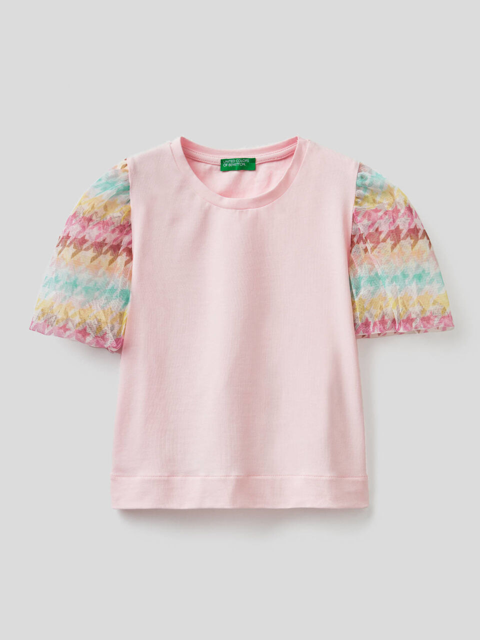 T-shirt avec manches en tulle image number 1
