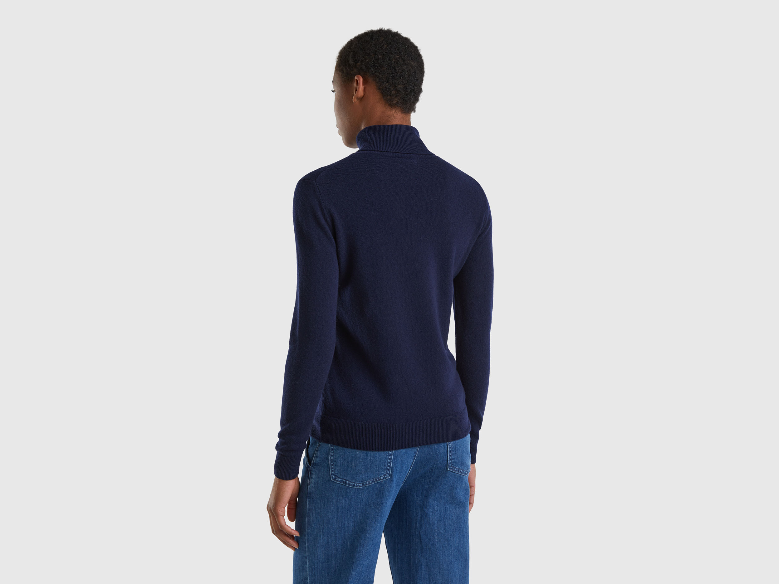 Pull col new arrivals roulé femme benetton
