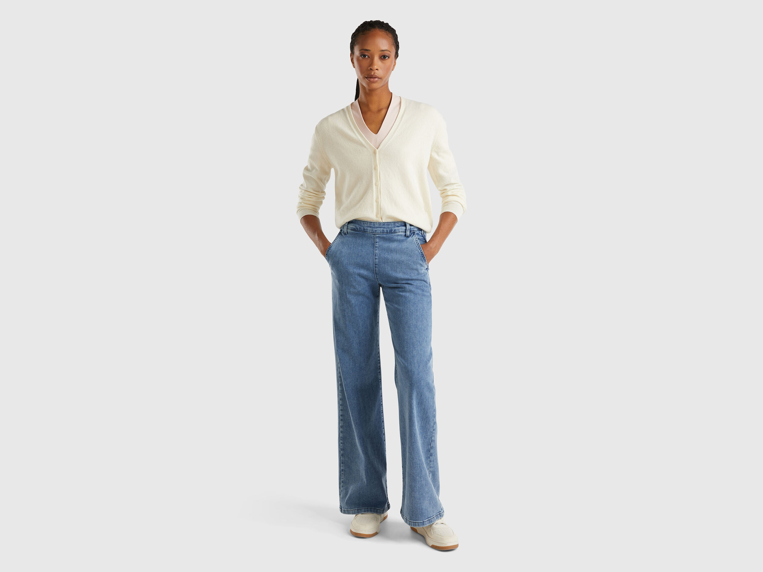 Jeans Evases Femme Nouvelle Collection 2024 Benetton