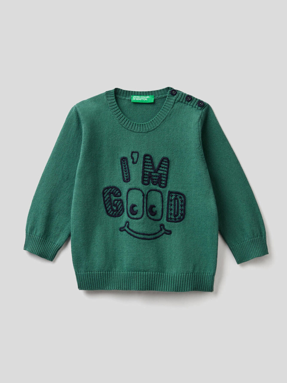 Pull 100% coton avec broderie image number 1