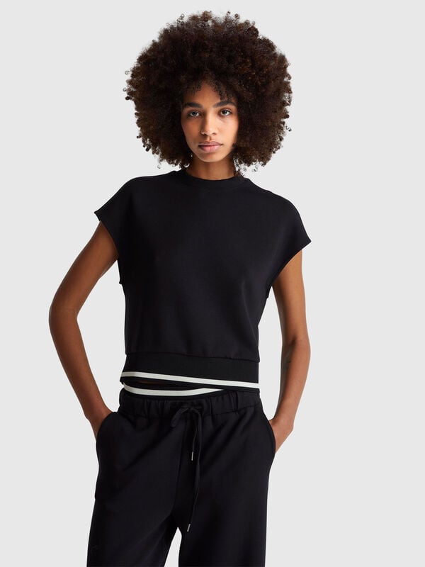 Pull sans manches en modal extensible Femme