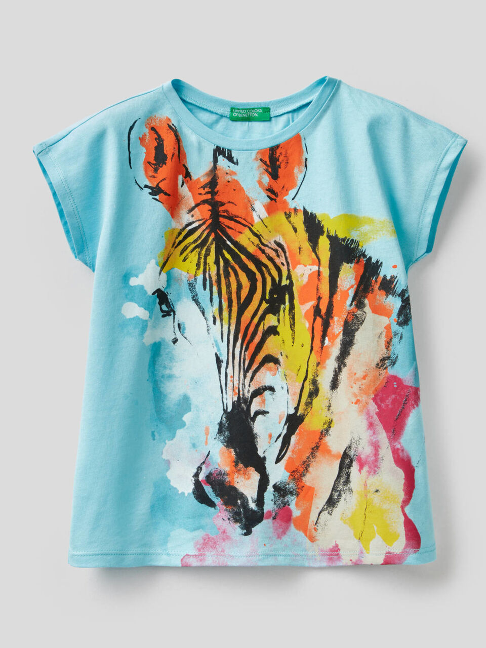 T-shirt avec imprimé zèbre multicolore image number 1