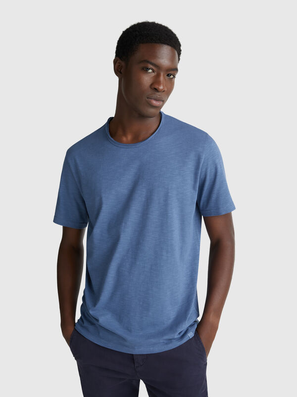 T-shirt en coton flammé Homme