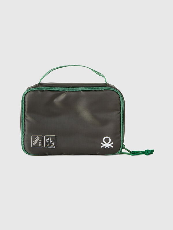 Trousse de voyage vert militaire avec crochet