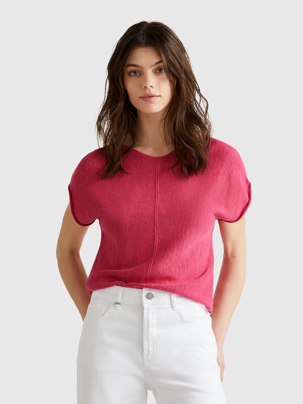 Pull en coton et lin Femme