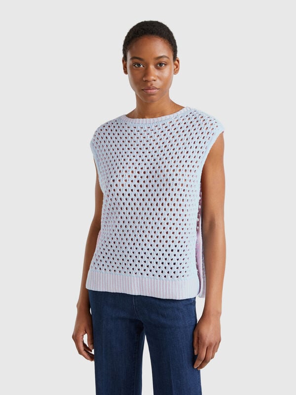 Gilet perforé sur-ajusté Femme