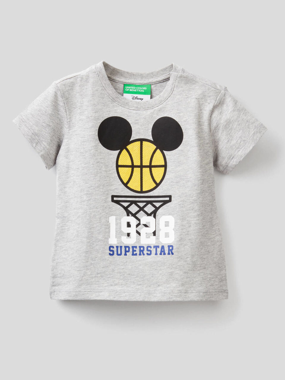 T-shirt en coton avec imprimé Mickey image number 1