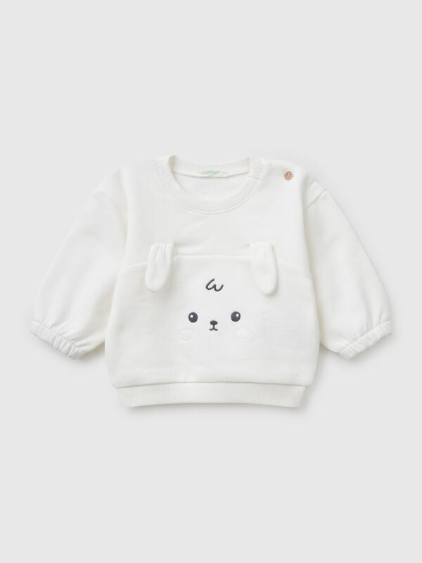 Sweat avec broderie et patch en coton  Naissancede