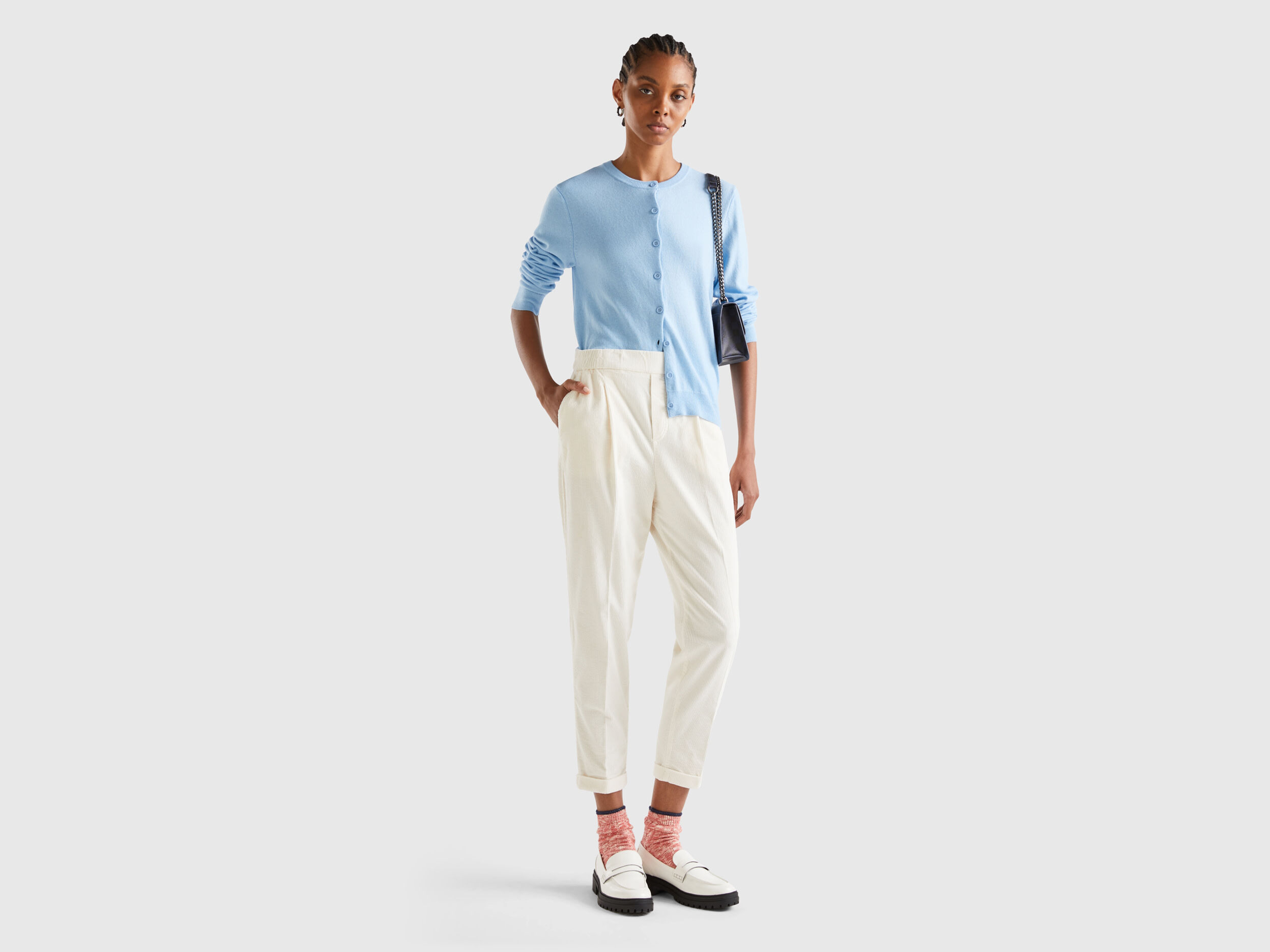 Chino discount velours femme