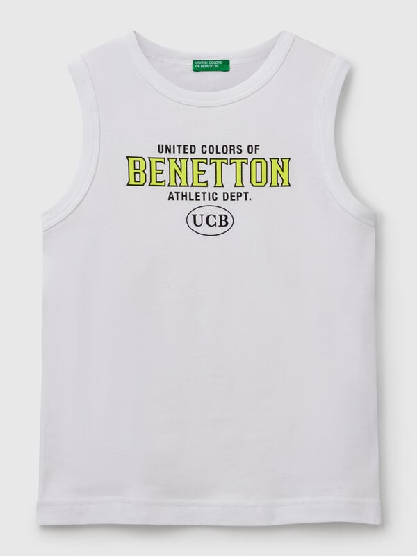 Débardeur 100% coton biologique avec logo Garçon