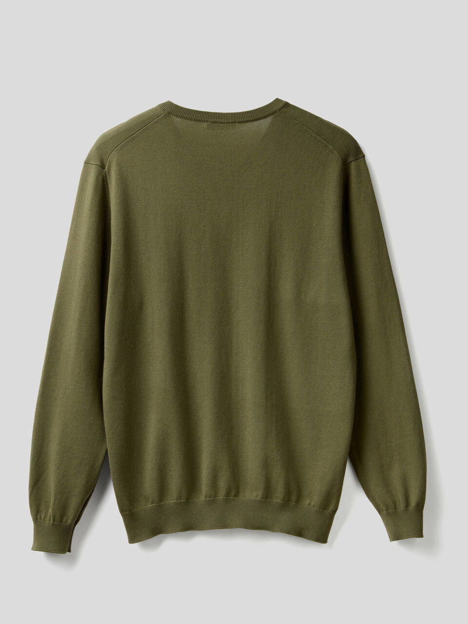Pull en pur coton avec col en V image number 2