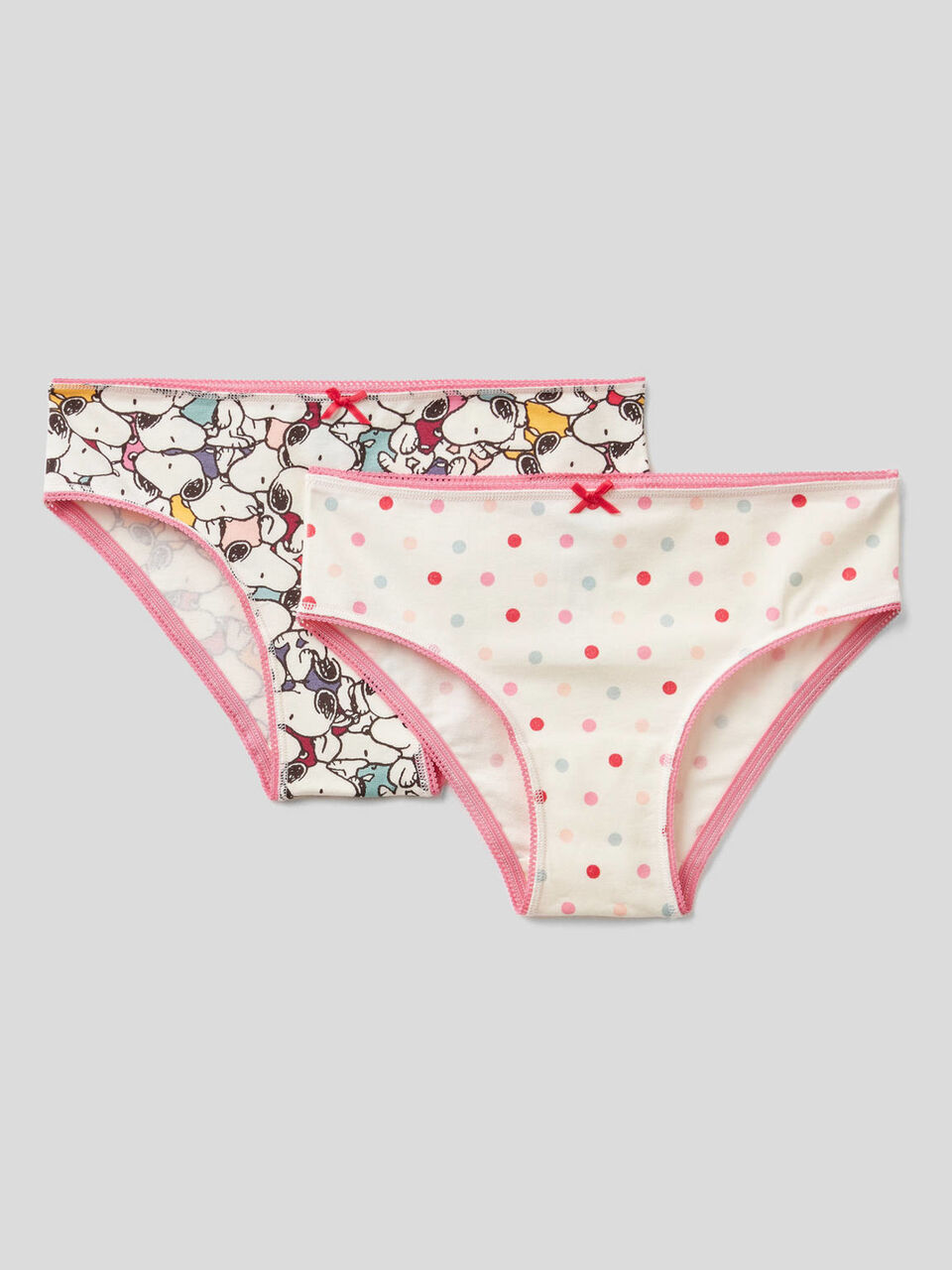 Deux slips imprimés en coton stretch image number 1