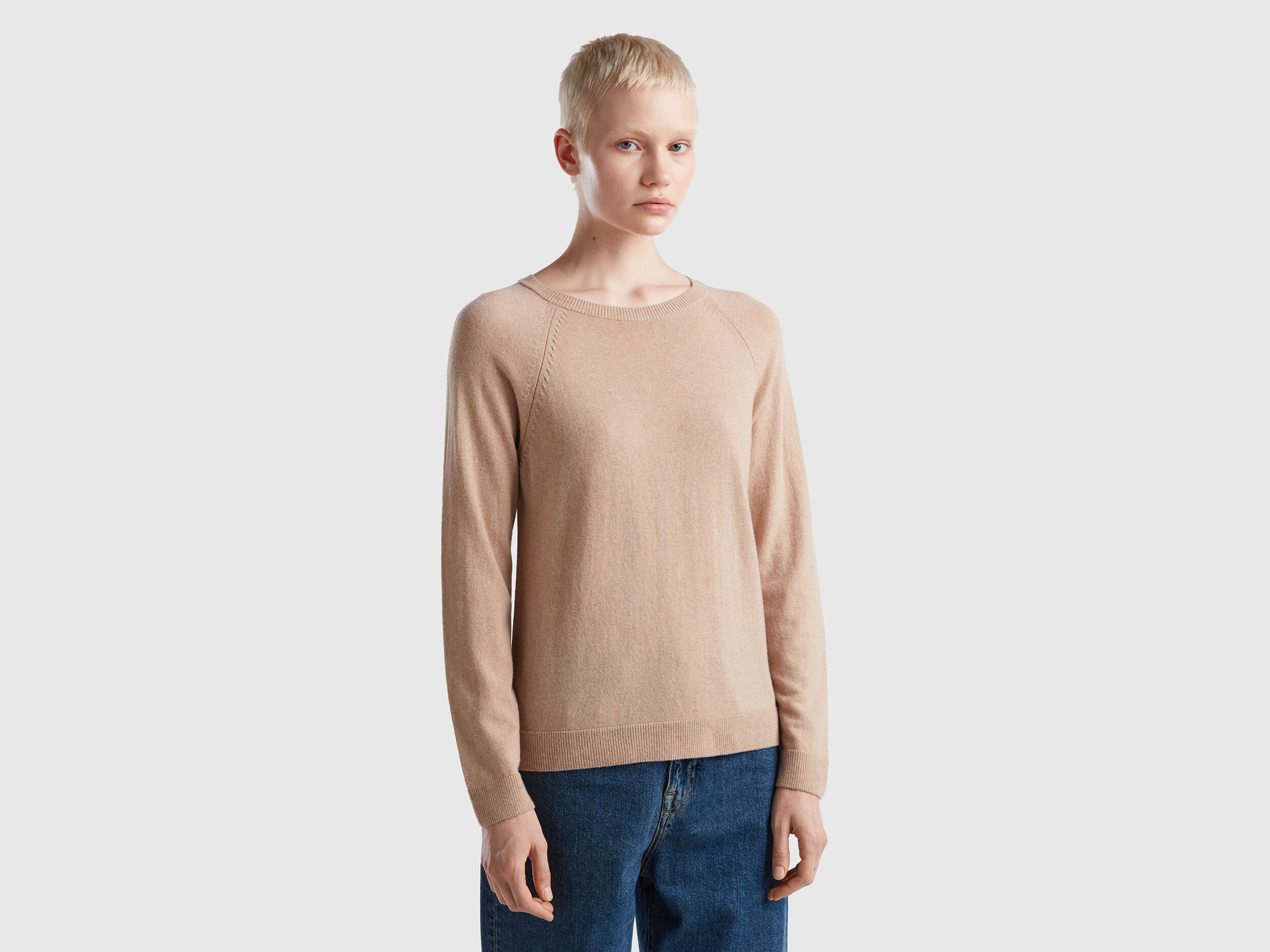 Pull camel cachemire femme discount