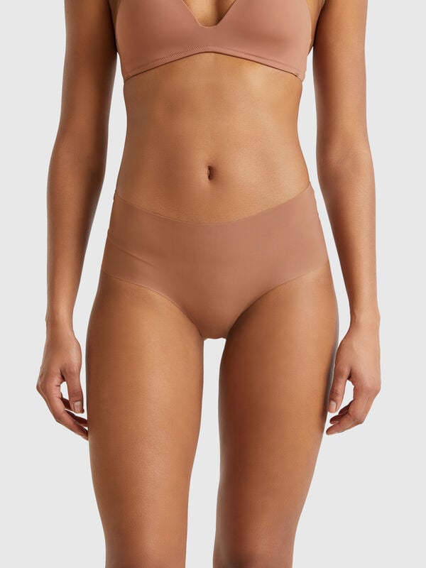 Jupe-culotte élastique avec dentelle Femme