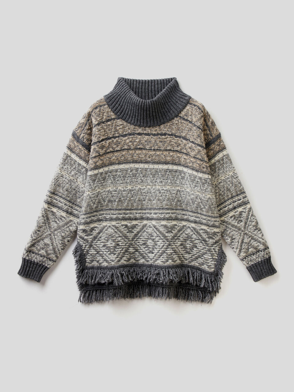 Pull réversible en maille jacquard image number 1
