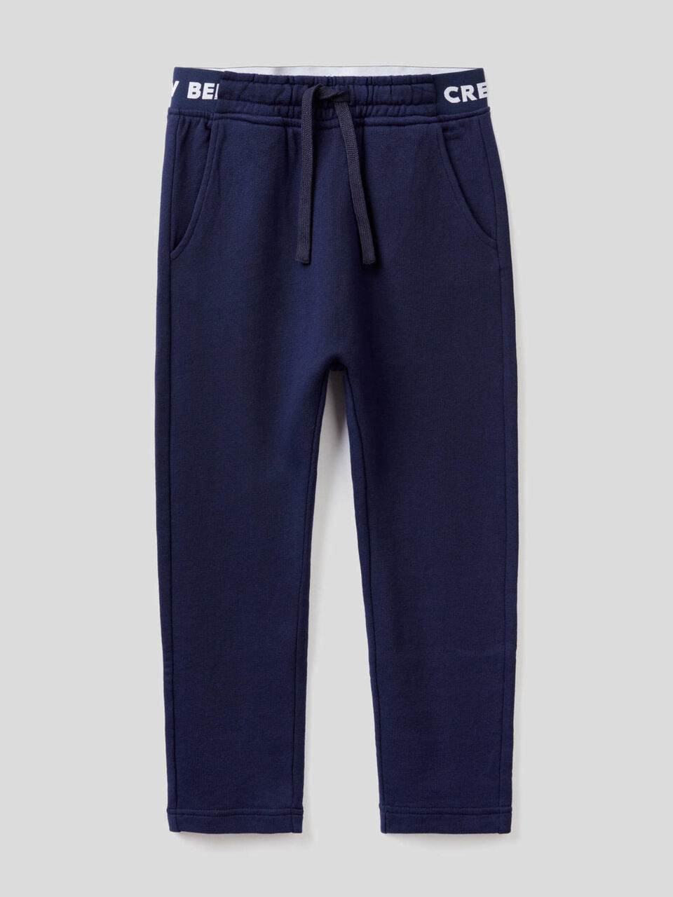 Pantalon en molleton avec élastique décoré du logo image number 1