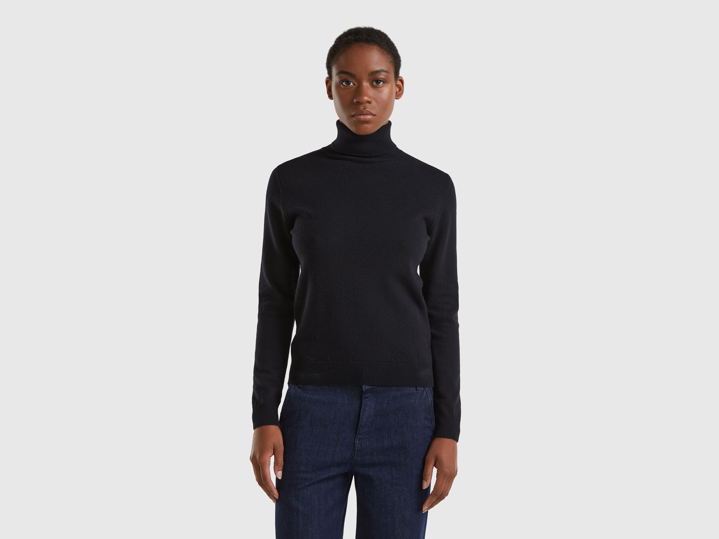 Pull col roulé femme store benetton