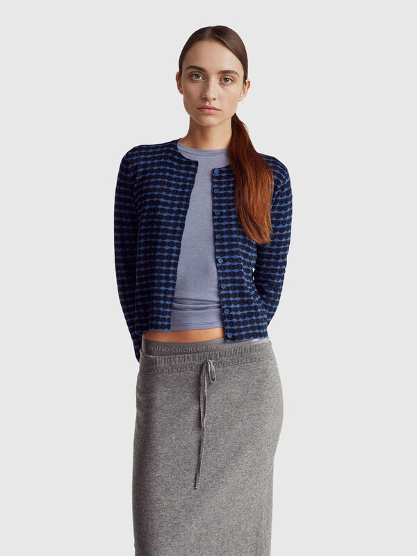 Cardigan à imprimé graphique Femme