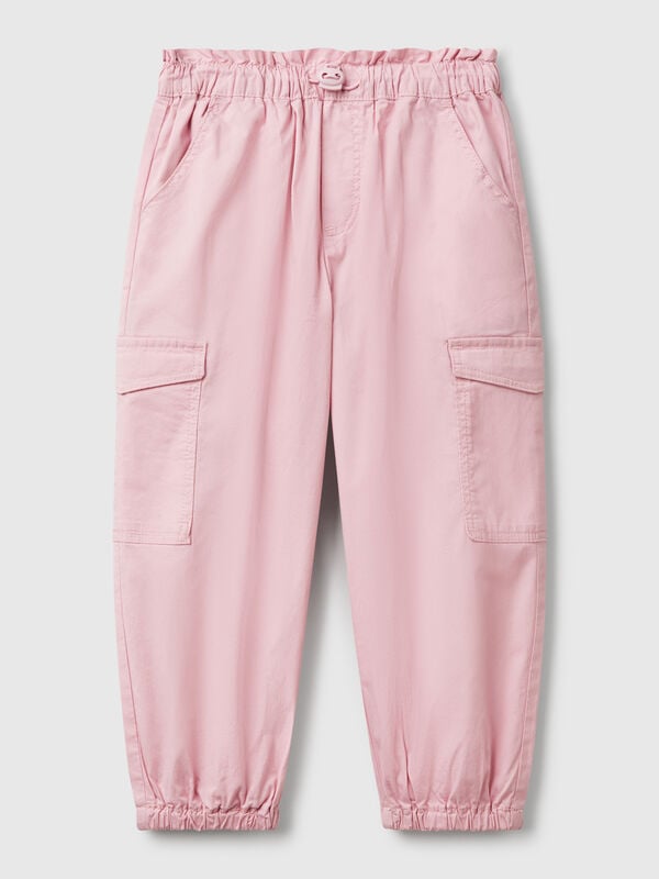 Pantalon cargo en coton stretch Filles
