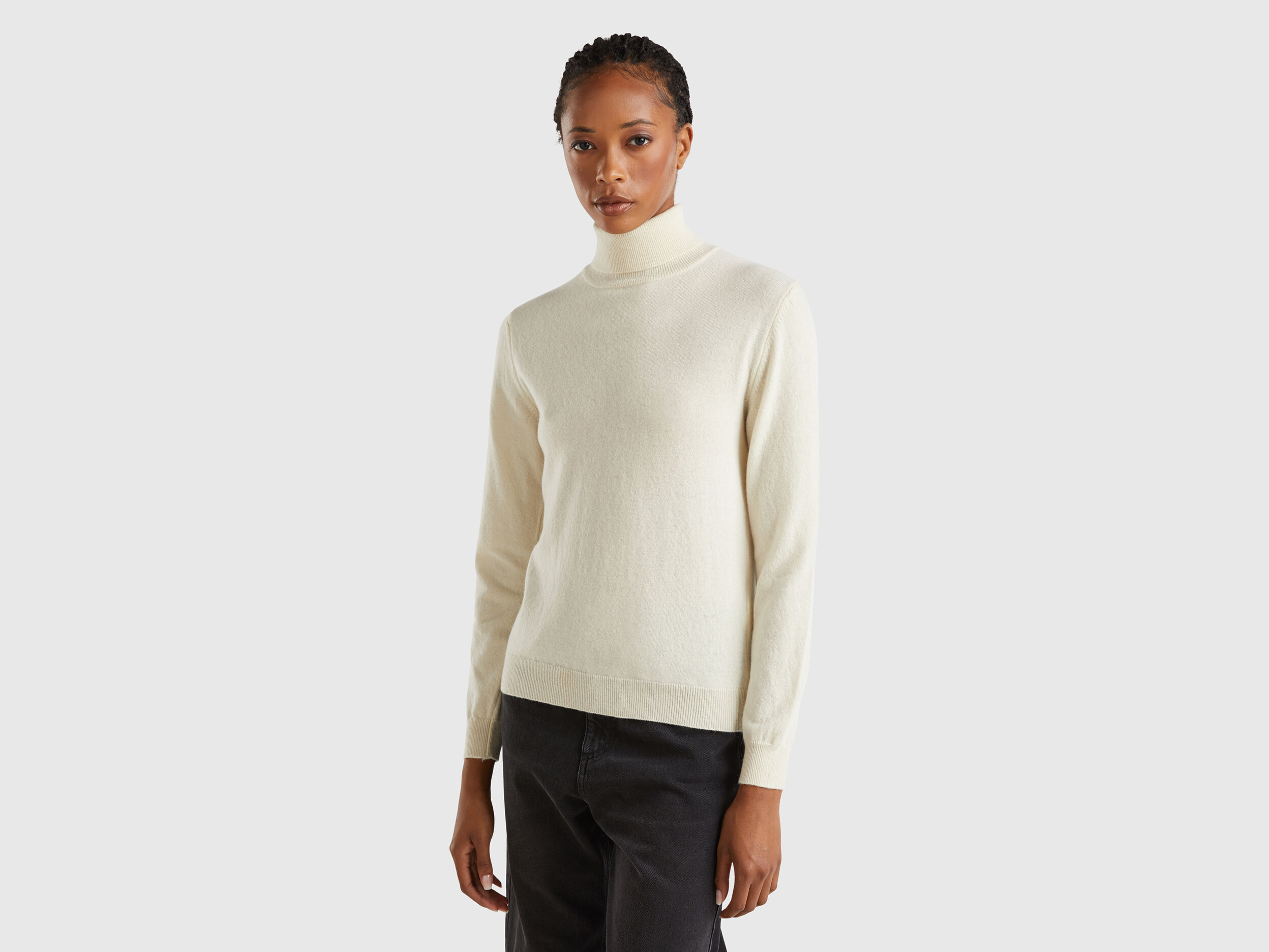 Pulls Col Montant Laine Merinos Femme 2024 Benetton