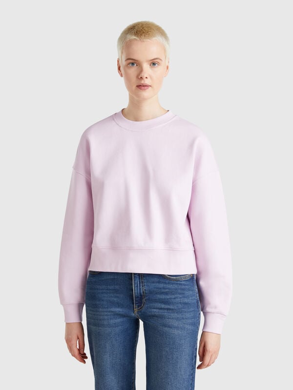Sweat-shirt 100% coton avec logo imprimé Femme