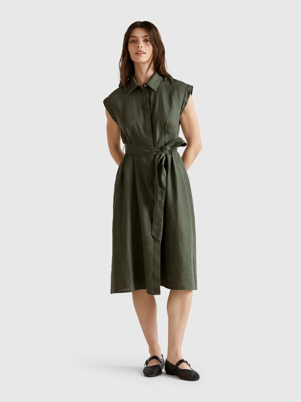Robe chemise pur lin Femme
