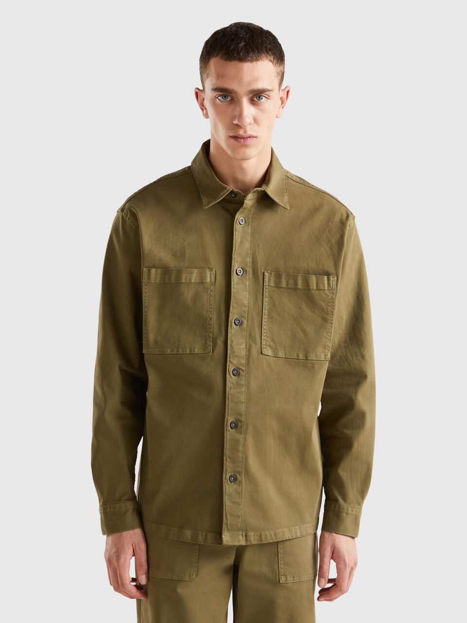 Chemise Unie Homme Nouvelle Collection 2024 Benetton
