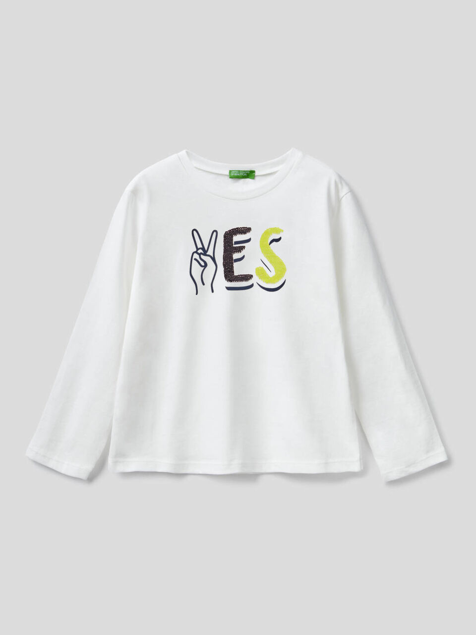 T-shirt 100% coton avec paillettes image number 1