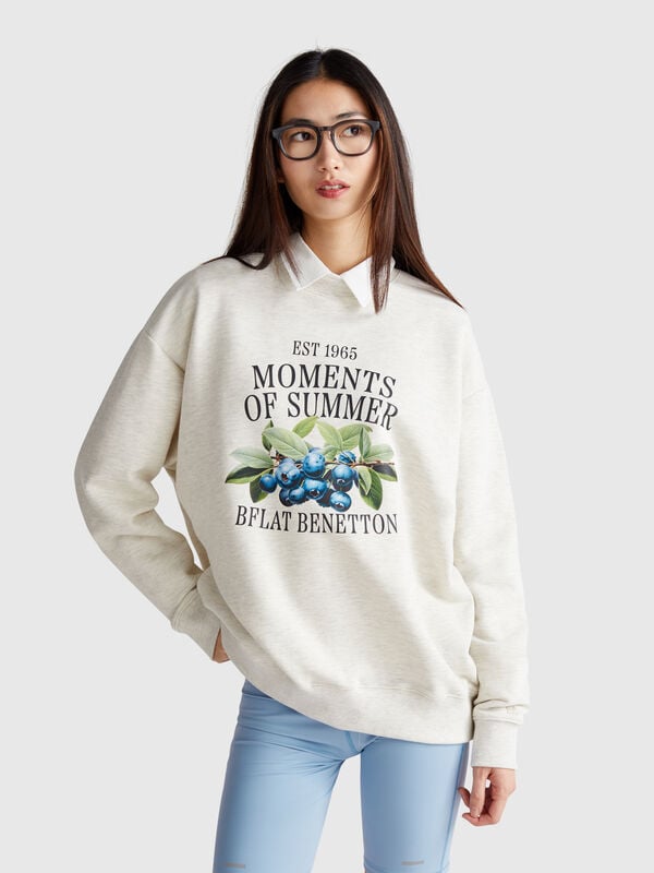 Sweat à imprimé fruits Femme