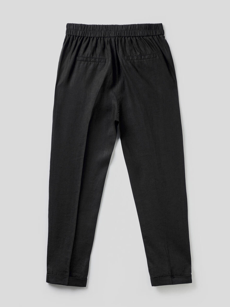Pantalon cropped 100% lin image number 2