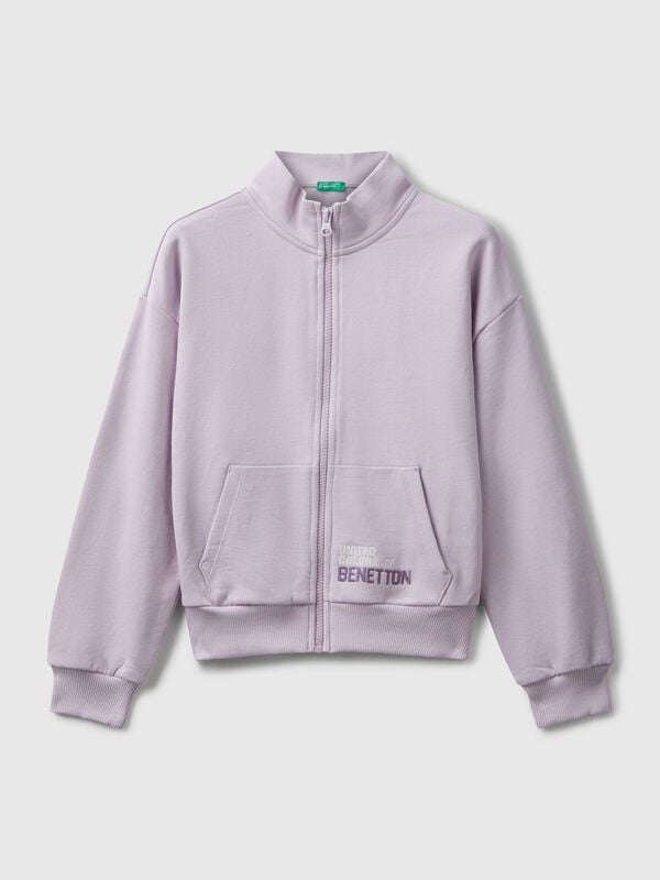 Sweat-shirt zippé avec imprimé Filles