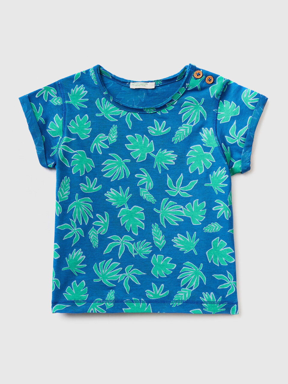 T-shirt à imprimé tropical