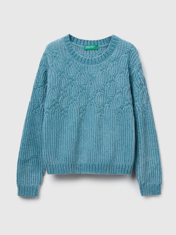 Pull en maille torsadée chenille Filles