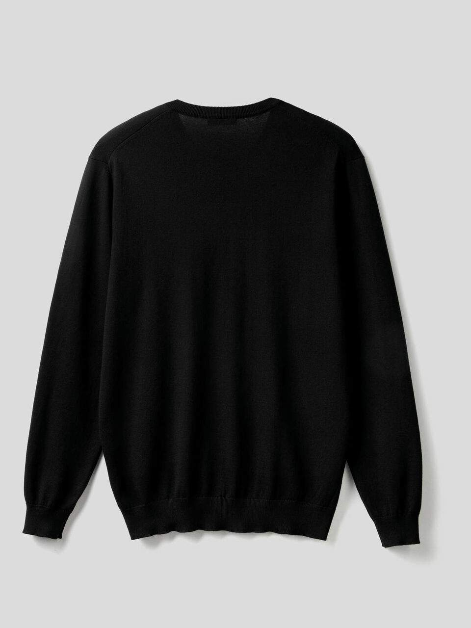 Pull en pur coton avec col en V image number 2