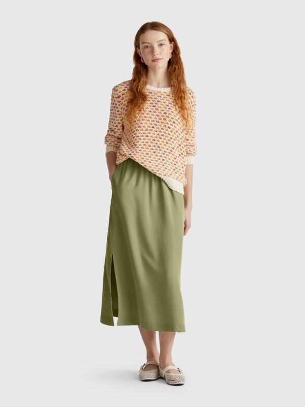 Jupe midi fluide Femme