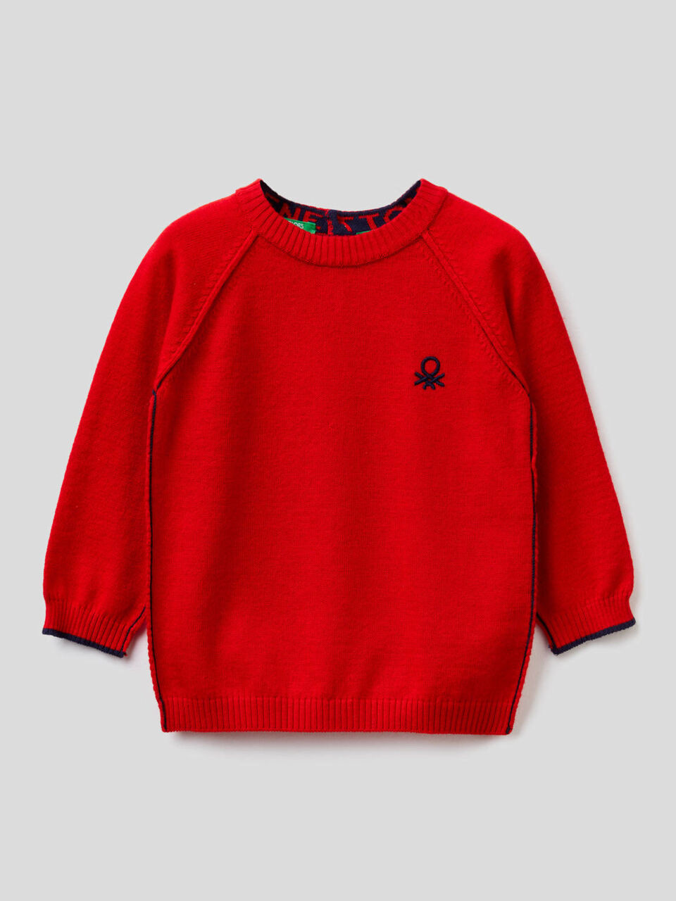 Pull col rond avec manches raglan image number 1