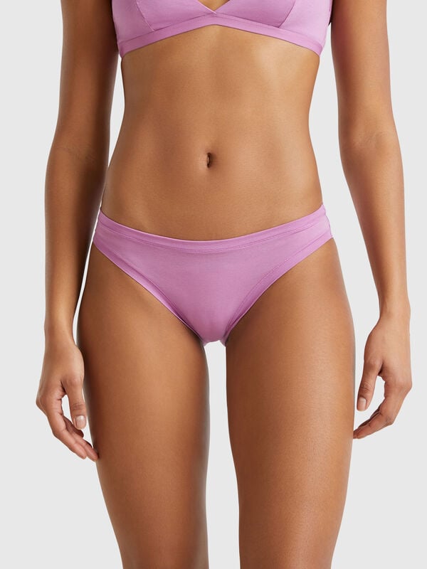 Slip taille basse en coton super stretch Femme