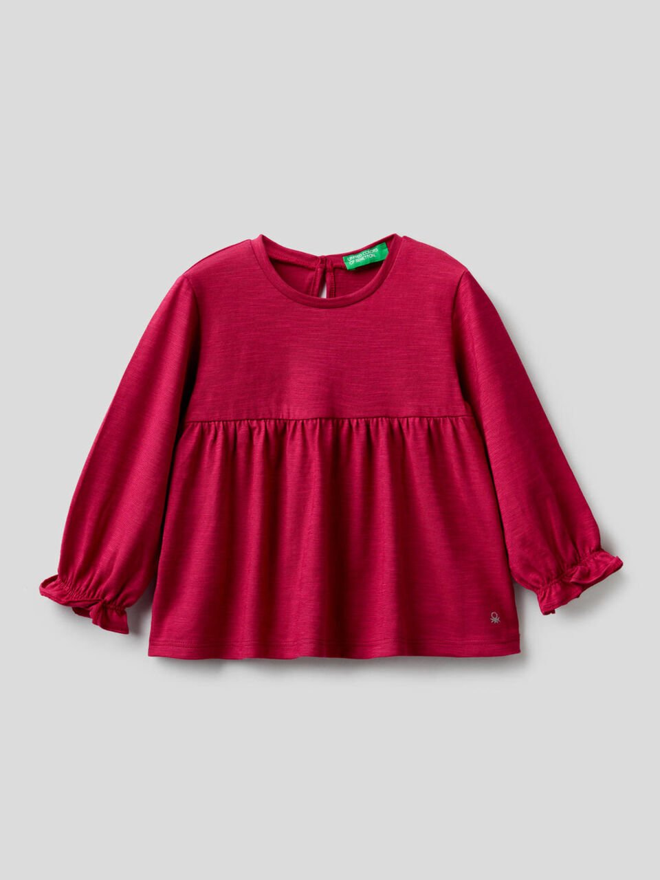 Blouse en 100% coton bio avec volant image number 1