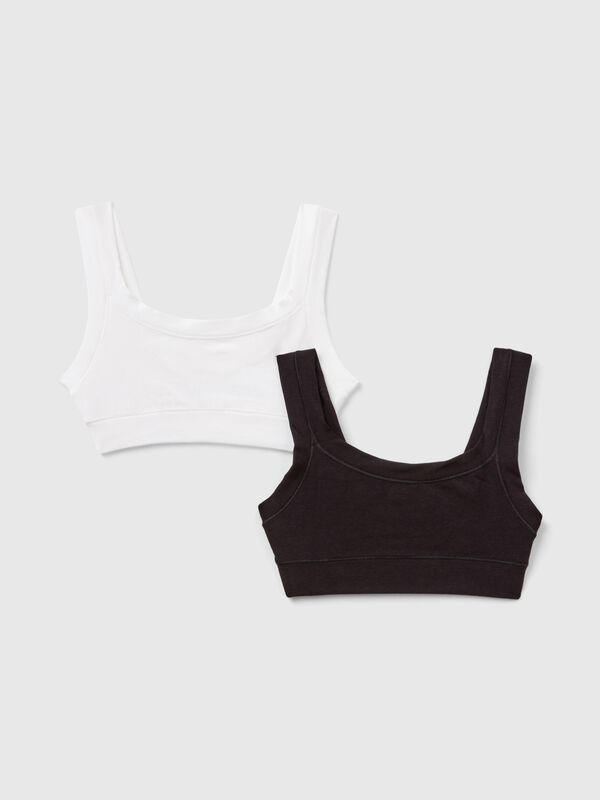 Deux hauts en coton super stretch Filles